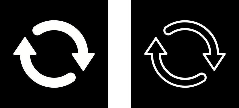 icono de vector de sincronización