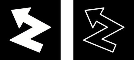 ZigZag Arrow Vector Icon