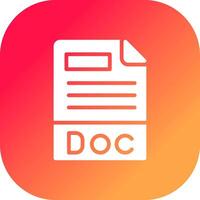 Doc File Format Creative Icon Design vector