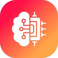 Brain Circuit Creative Icon Design vector