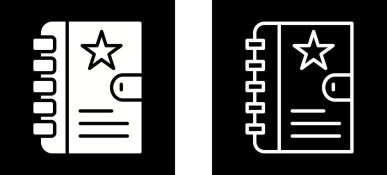 icono de vector de diario