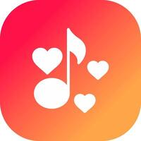 diseño de icono creativo de canción de amor vector