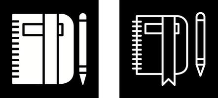 Pencil and Book Vector Icon