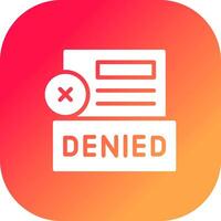 Denied Creative Icon Design vector