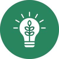 Ecological Bulb Creative Icon Design vector