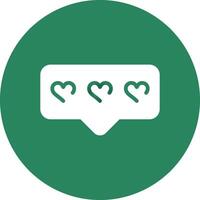 Comment Heart Creative Icon Design vector