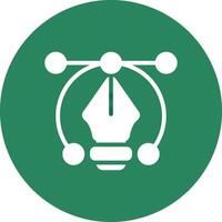 Glyph Circle Gradient Design vector