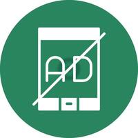 No Ad Creative Icon Design vector