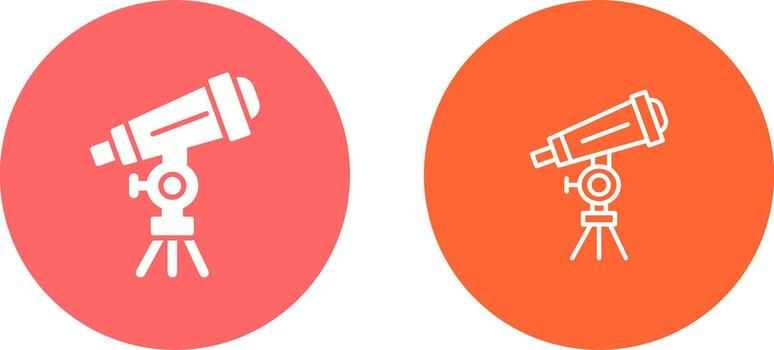 icono de vector de telescopio