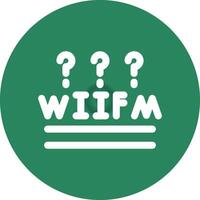 Wiifm creativo icono diseño vector