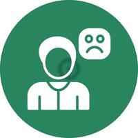 Sad Creative Icon Design vector