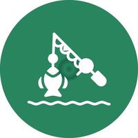 Lake Fishing Creative Icon Design vector