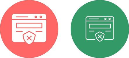 Unprotected Website Vector Icon