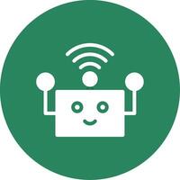 Robot Assistant Creative Icon Design vector