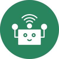 Robot Assistant Creative Icon Design vector