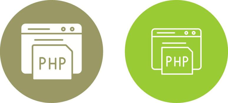 icono de vector de php