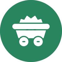 Mine Cart Creative Icon Design vector