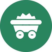 Mine Cart Creative Icon Design vector