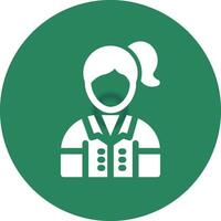 Female Professor Creative Icon Design vector