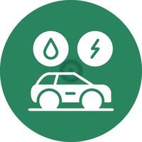 Hybrid Vehicle Creative Icon Design vector