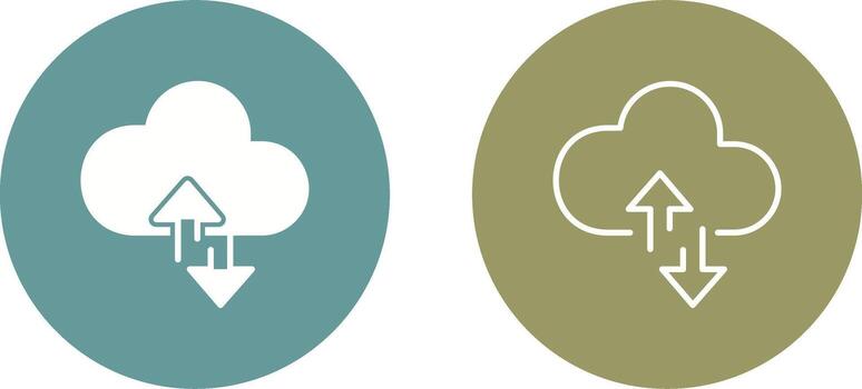 icono de vector de computación en la nube