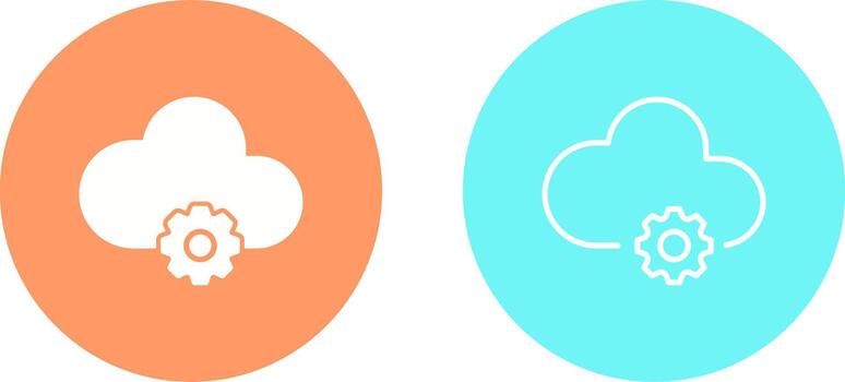 icono de vector de computación en la nube