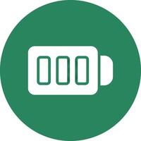 Full Battery Creative Icon Design vector