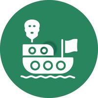 Pirates Ship Creative Icon Design vector