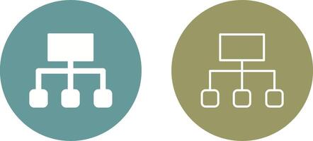 icono de vector de diagrama de flujo