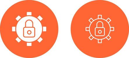 icono de vector de configuración de seguridad