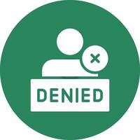 Denied Creative Icon Design vector