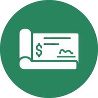 Cheque Creative Icon Design vector