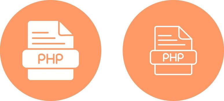 icono de vector de php