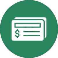 Cheque Creative Icon Design vector