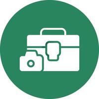 Camera Bag Creative Icon Design vector
