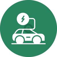 Electronic Car Creative Icon Design vector