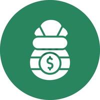 diseño de icono creativo de bolsa de dinero vector