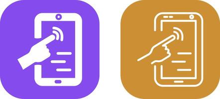 icono de vector de pantalla táctil