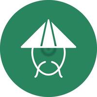 Bamboo Hat Creative Icon Design vector