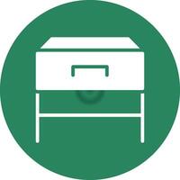 Bedside Table Creative Icon Design vector