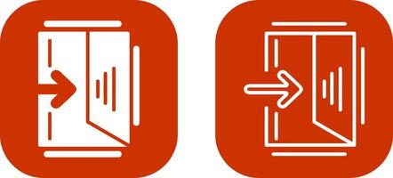 Exit Sign Vector Icon