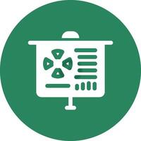Glyph Circle Gradient Design vector