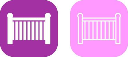 Baby Cot Vector Icon