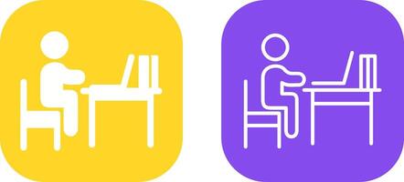 Studying Desk Vector Icon
