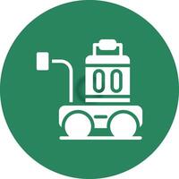 Luggage Cart Creative Icon Design vector