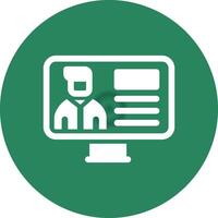 Online Lecture Creative Icon Design vector