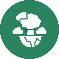 Green Planet Creative Icon Design vector