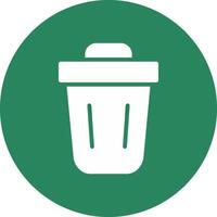 Trash Bin Creative Icon Design vector