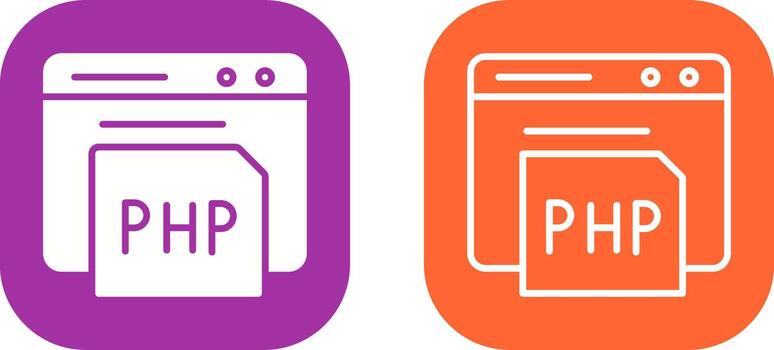 icono de vector de php