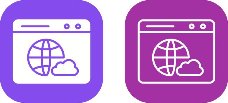 Web Cloud Vector Icon
